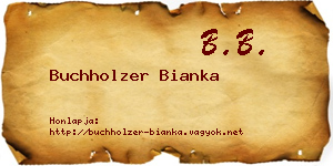 Buchholzer Bianka névjegykártya